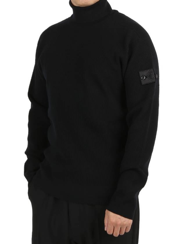 Men's Shadow Project Wappen Knit Turtleneck Black - STONE ISLAND - BALAAN 2