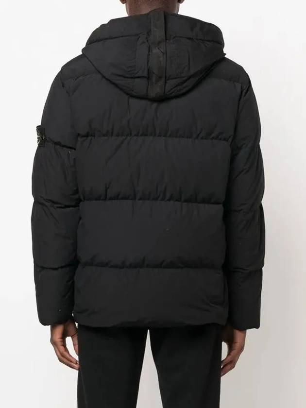 Naslan Light Watro Down Hooded Padding Black - STONE ISLAND - BALAAN 5