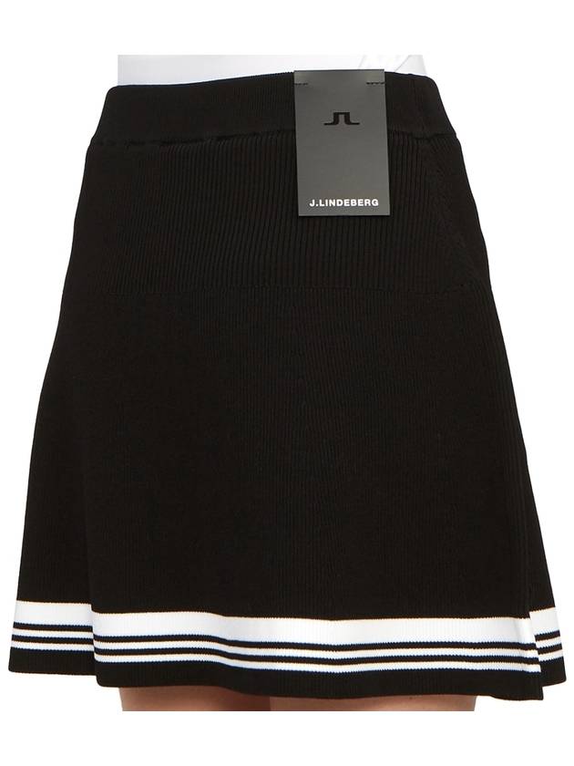 Women's Frida Striped Knit Skirt Black - J.LINDEBERG - BALAAN 11