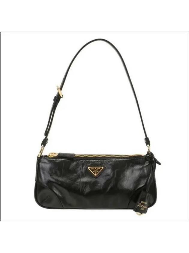 Re-Edition 2002 Small Leather Shoulder Bag Black - PRADA - BALAAN 2