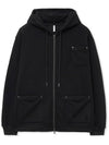 Smith oversized sweatshirt hooded zip up BLACK - WEST GRAND BOULEVARD - BALAAN 1