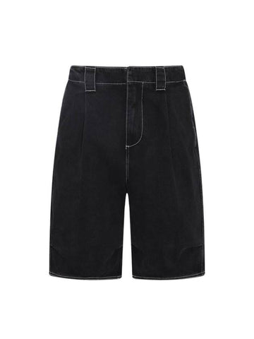 High Waist Denim Shorts Grey - SUNNEI - BALAAN 1