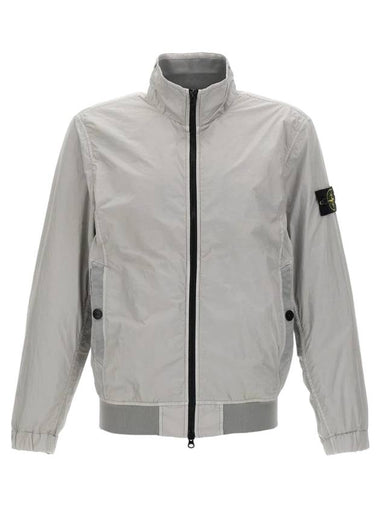 Crinkle Reps Wappen Bomber Jacket Grey - STONE ISLAND - BALAAN 1