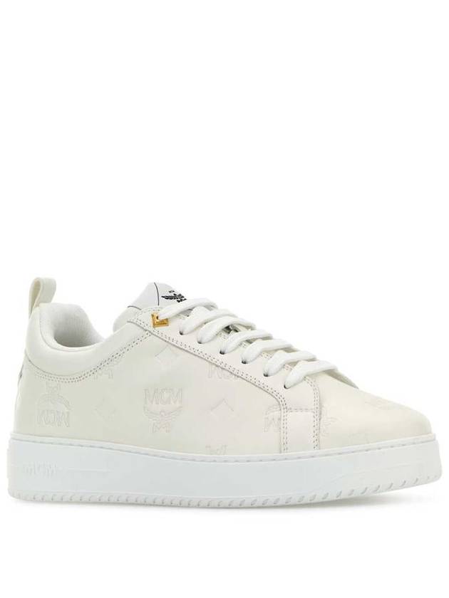 Sports Monogram Leather Neo Terrain Low Top Sneakers White - MCM - BALAAN 3