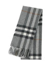 Giant Check Cashmere Muffler Gray - BURBERRY - BALAAN 2