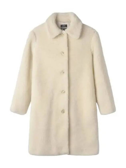 Katelyn shearling coat ecru - A.P.C. - BALAAN 1