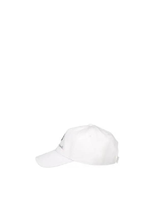 Gabardine Baseball Logo Ball Cap White - MONCLER - BALAAN 3