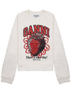 Isoli Raglan Strawberry Sweatshirt Vanilla Ice - GANNI - BALAAN 10