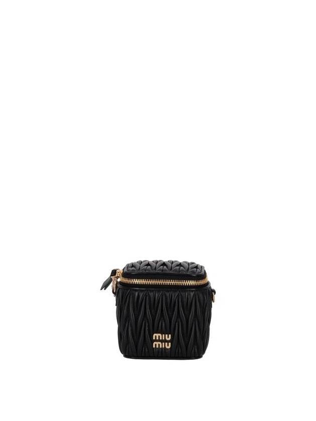 Matelasse Nappa Leather Micro Cross Bag Black - MIU MIU - BALAAN 2