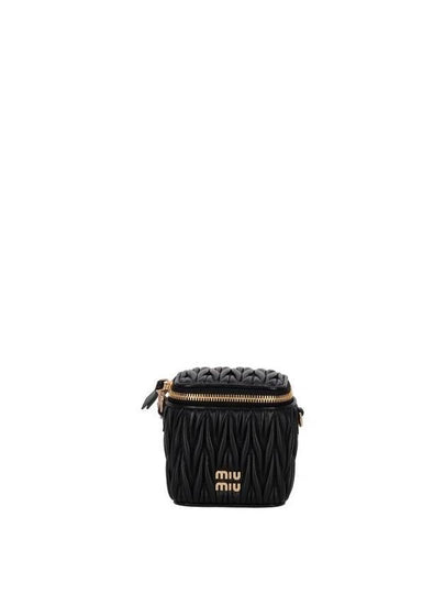 Matelasse Nappa Leather Micro Cross Bag Black - MIU MIU - BALAAN 2