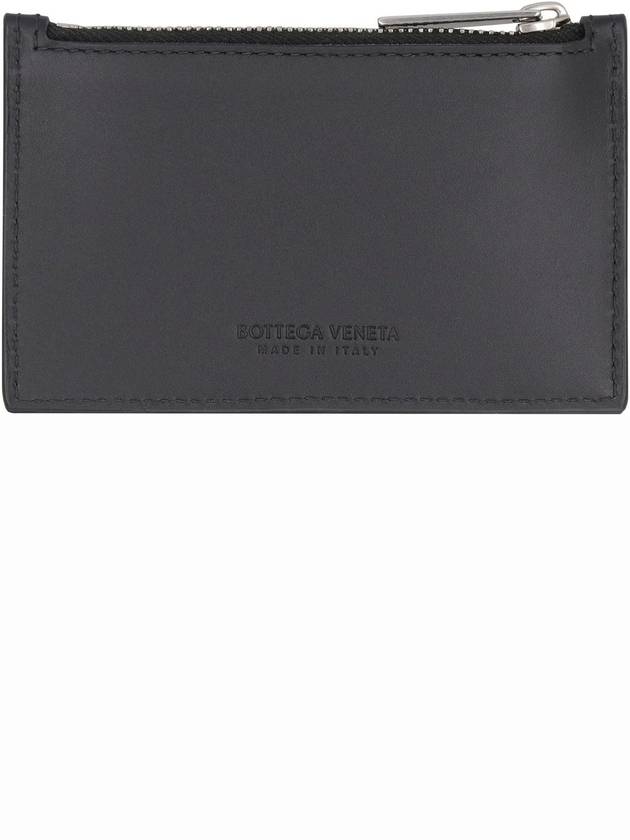 Intrecciato Zipped Card Case Black - BOTTEGA VENETA - BALAAN 3