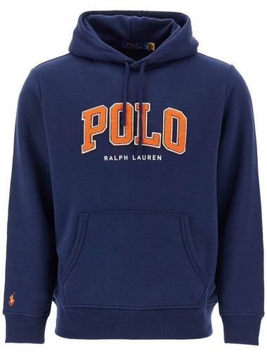 blue cotton and polyester hoodie with embroidered logo - POLO RALPH LAUREN - BALAAN 1