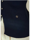 Bouquet heart neck knit navy - MICANE - BALAAN 3