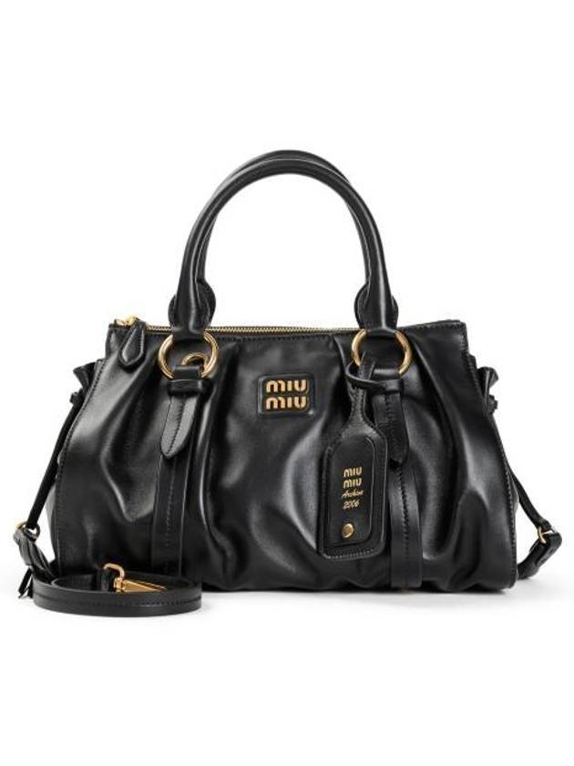 Joie Nappa Leather Tote Bag Black - MIU MIU - BALAAN 1