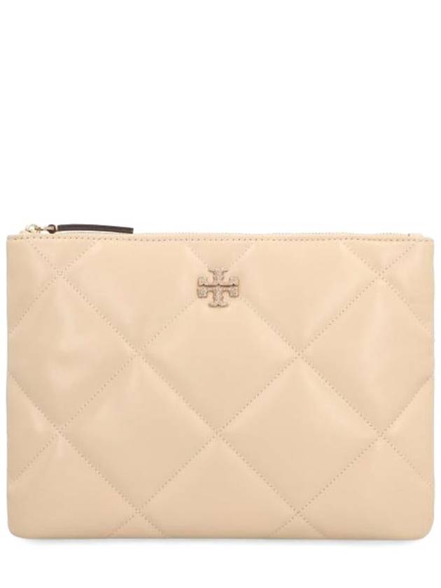 Kira Quilted Clutch Bag Beige - TORY BURCH - BALAAN 2