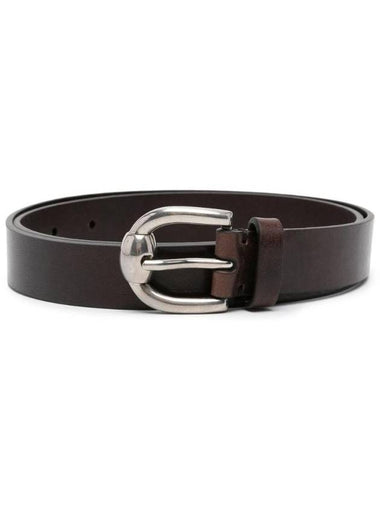 Buckle Closure Leather Belt Brown - BRUNELLO CUCINELLI - BALAAN 1