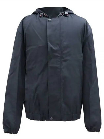 Men's Zip Hooded Jacket Black - THOM BROWNE - BALAAN 2