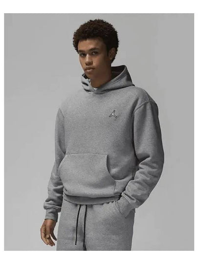 Men's Jordan Essential Fleece Pullover Hoodie Grey - NIKE - BALAAN 2