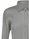 Pleated please basic long sleeve shirt - ISSEY MIYAKE - BALAAN 3