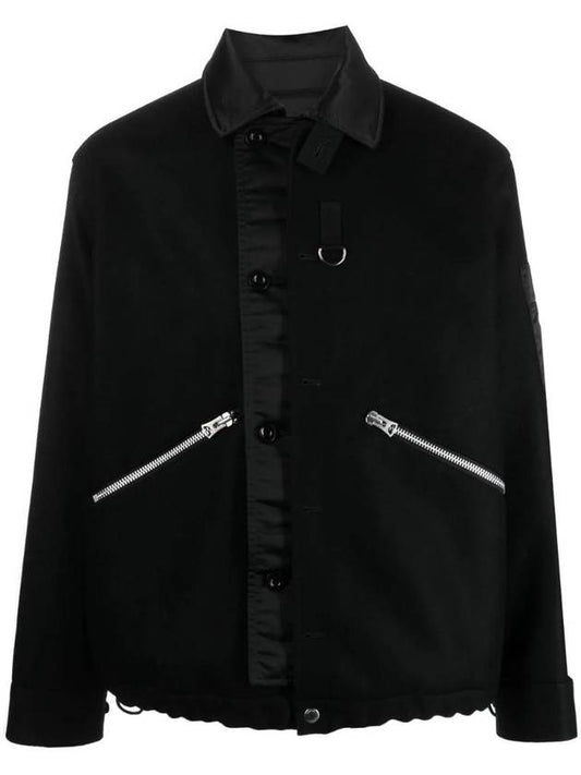 melton wool blouson jacket 2303115M - SACAI - BALAAN 1