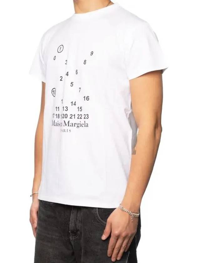 Numeric Logo Short Sleeve T-Shirt White - MAISON MARGIELA - BALAAN 4