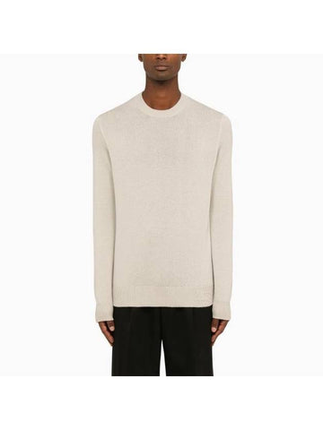 FW23 24 Gray cashmere crew neck sweater 8072112137595 NBURBE A1392 - BURBERRY - BALAAN 1