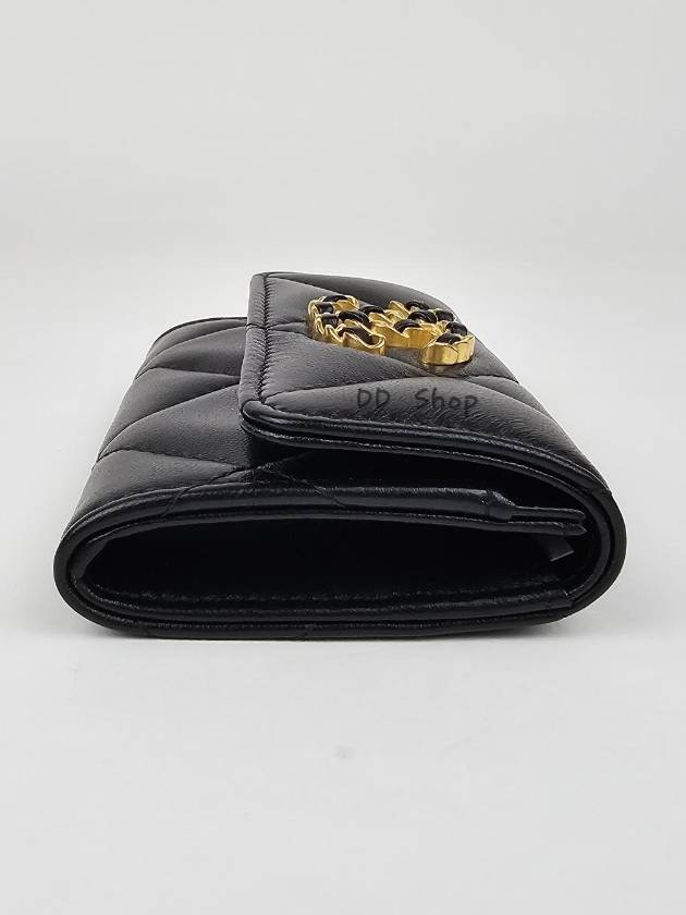 19 Gold Hardware Lambskin Flap Card Wallet Black - CHANEL - BALAAN 6