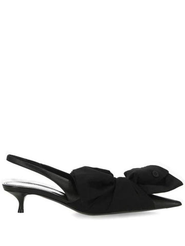 Knife Chemise 40mm Slingback Heels Black - BALENCIAGA - BALAAN 1