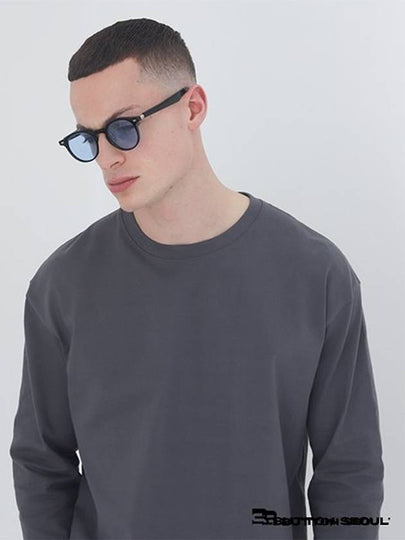 Heavy Cotton Basic Long Sleeve T-Shirt Grey - BUTTON SEOUL - BALAAN 2