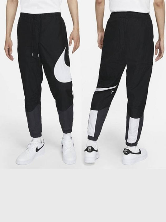 Men's Bigs Swoosh Woven Track Pants Black - NIKE - BALAAN 2