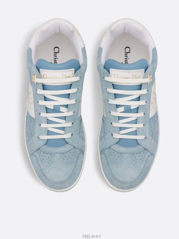 Star Suede Calfskin Low-Top Sneakers Pastel Blue - DIOR - BALAAN 6