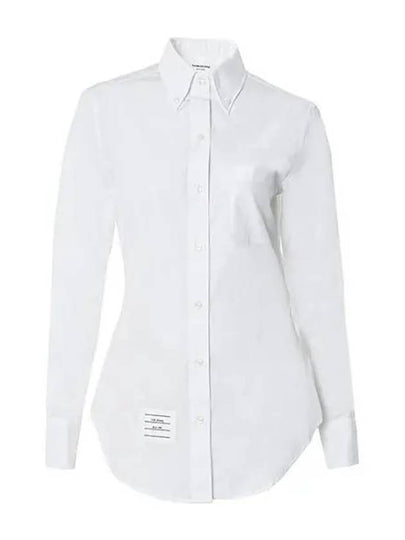 Logo Patch Cotton Shirt White - THOM BROWNE - BALAAN 2