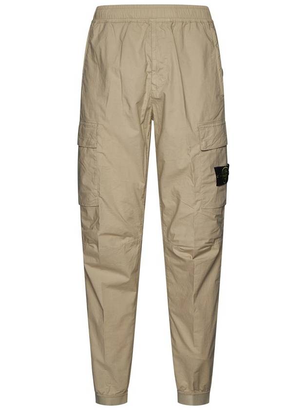 Logo Twill Cotton Cargo Track Pants Sand - STONE ISLAND - BALAAN 4