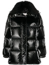 Hanau Logo Patch Hooded Down Nylon Padding Black - MONCLER - BALAAN 2