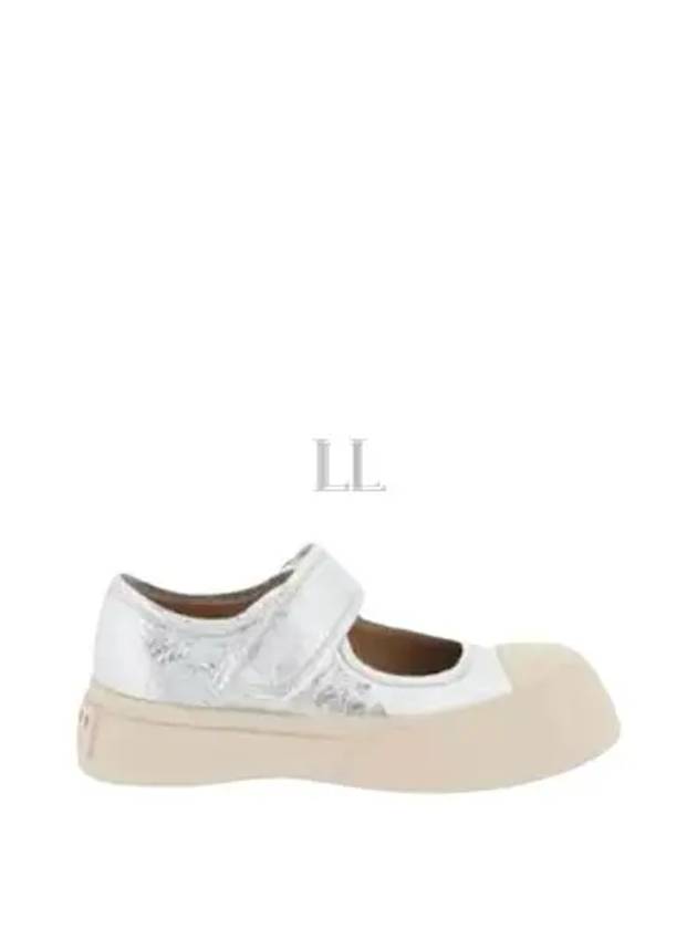 Pablo Leather Mary Jane Loafers Silver - MARNI - BALAAN 2