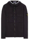 Wappen Patch Old Treatment Hooded Zip Up Up Navy - STONE ISLAND - BALAAN 2