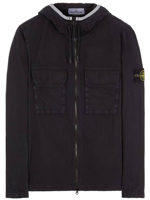 Wappen Patch Old Treatment Hooded Zip Up Up Navy - STONE ISLAND - BALAAN 2