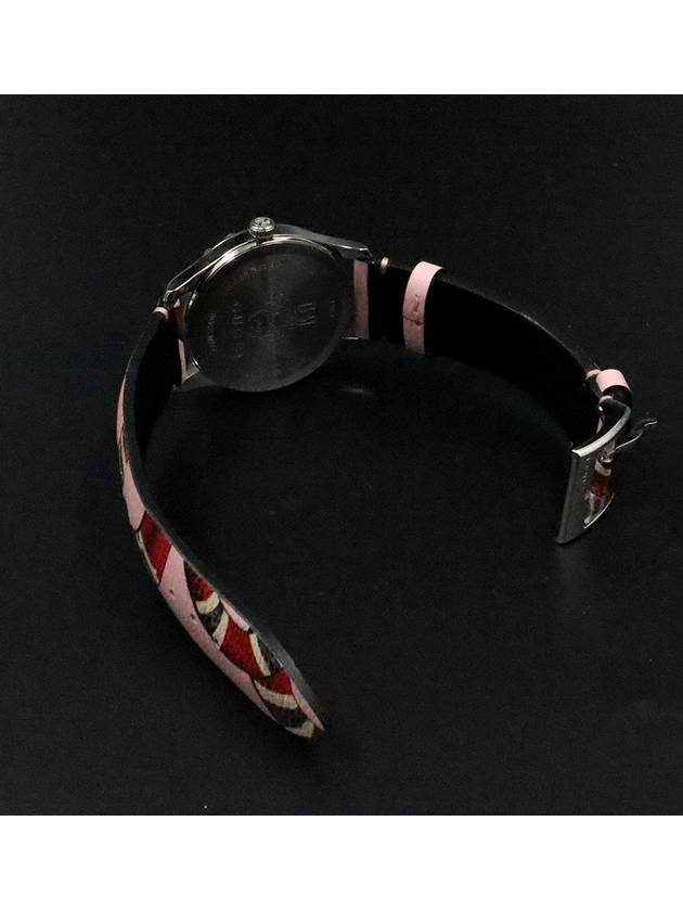 Women s Gucci YA1264083 38MM Pink Leather King Snake Watch gt Gangbuk used luxury goods - GUCCI - BALAAN 6