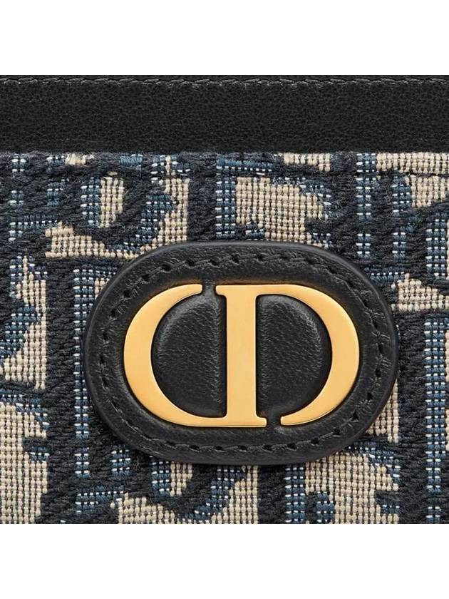 30 Montaine 5 Slot Oblique Jacquard Card Wallet Blue - DIOR - BALAAN 5