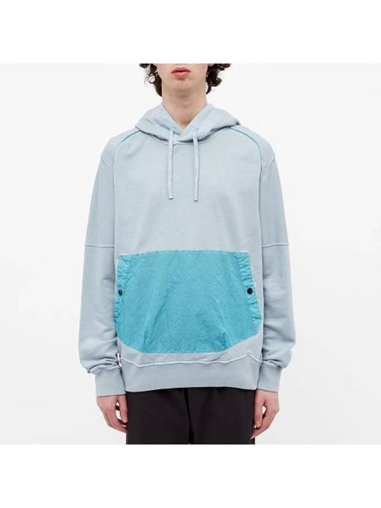 Shadow Project Fleece Hooded Sweatshirt Blue 721960208 V0061 - STONE ISLAND - BALAAN.