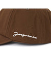 Logo Detail Cotton Ball Cap Brown - JACQUEMUS - BALAAN 7