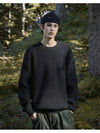 Overfit Volume Essential Ribbed Knit Top Black - FLUKE - BALAAN 2