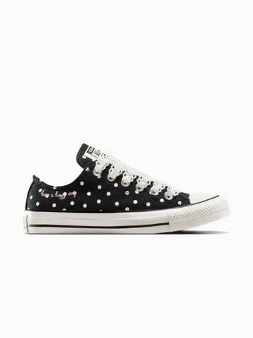 Chuck Taylor All Star Polka Dot Low Top Sneakers Black - CONVERSE - BALAAN 1