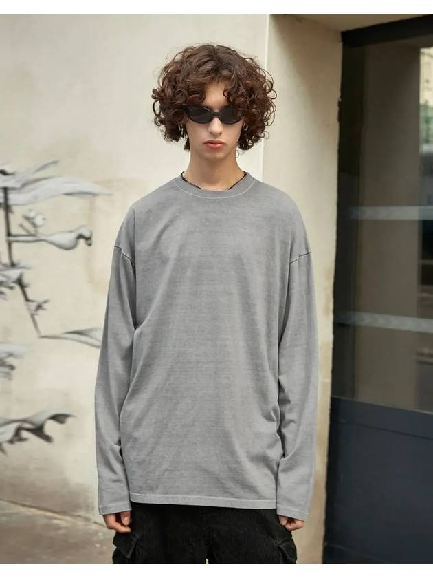 New Pigment Long Sleeve T-Shirt Gray - FLUKE - BALAAN 2