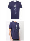 Ink One Printing Short Sleeve T-Shirt Blue - STONE ISLAND - BALAAN 5