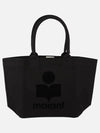 Small Yenky Logo Tote Bag Black - ISABEL MARANT - BALAAN 3