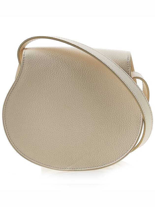 Marcie Saddle Small Grained Leather Cross Bag Ivory - CHLOE - BALAAN 4