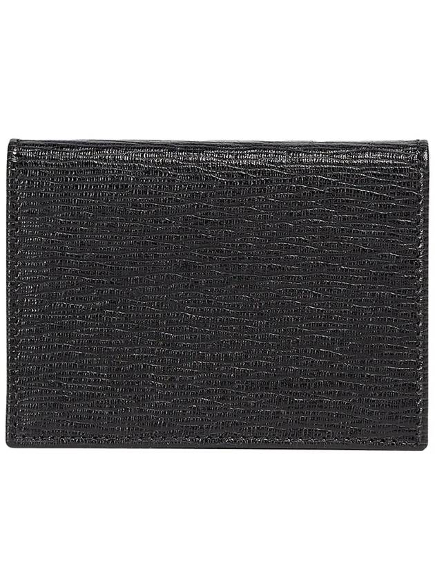 Salvatore Revival Gancini Bicolor Card Wallet Black - SALVATORE FERRAGAMO - BALAAN 4