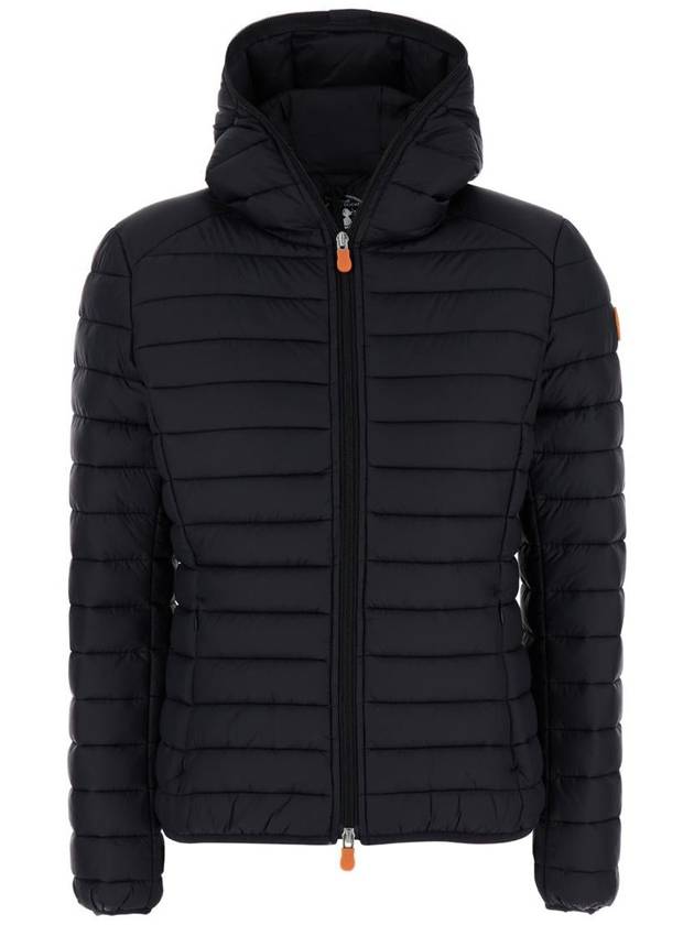 'Daisy' Black Down Jacket With Logo Patch In Eco Tech Fabric Woman - SAVE THE DUCK - BALAAN 1