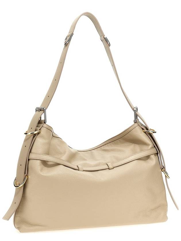 Voyou Medium Leather Shoulder Bag Beige - GIVENCHY - BALAAN 3